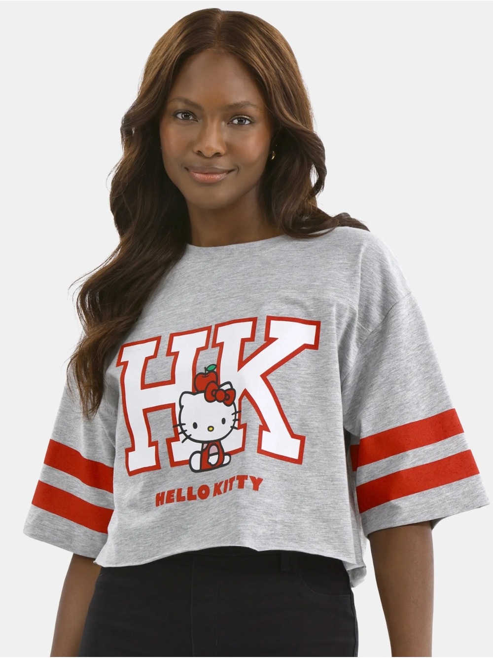 Sanrio Hello Kitty *NWT* Women’s Graphic Skimmer Short Sleeve Crop Tee